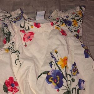 White floral bubble one piece